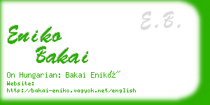 eniko bakai business card